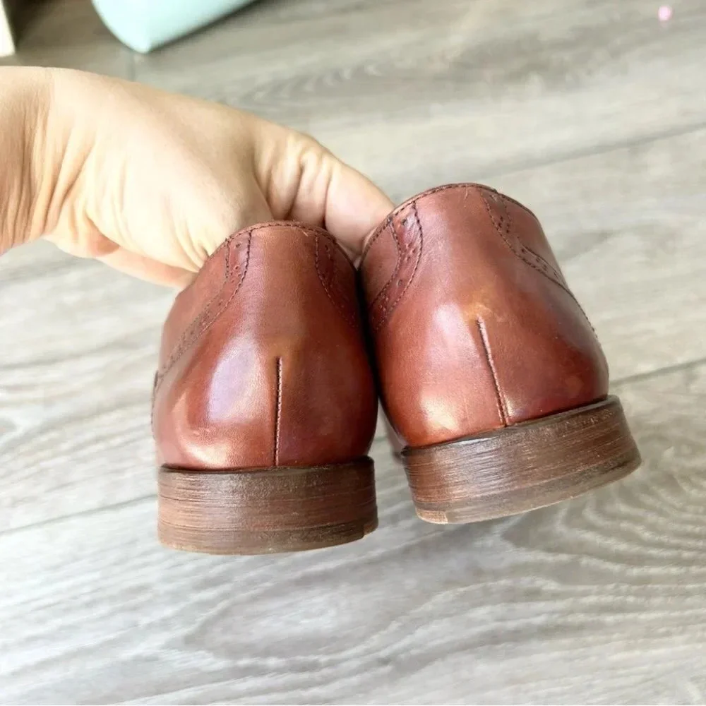 Cole Haan Full Leather Lace Up Oxfords in British Tan